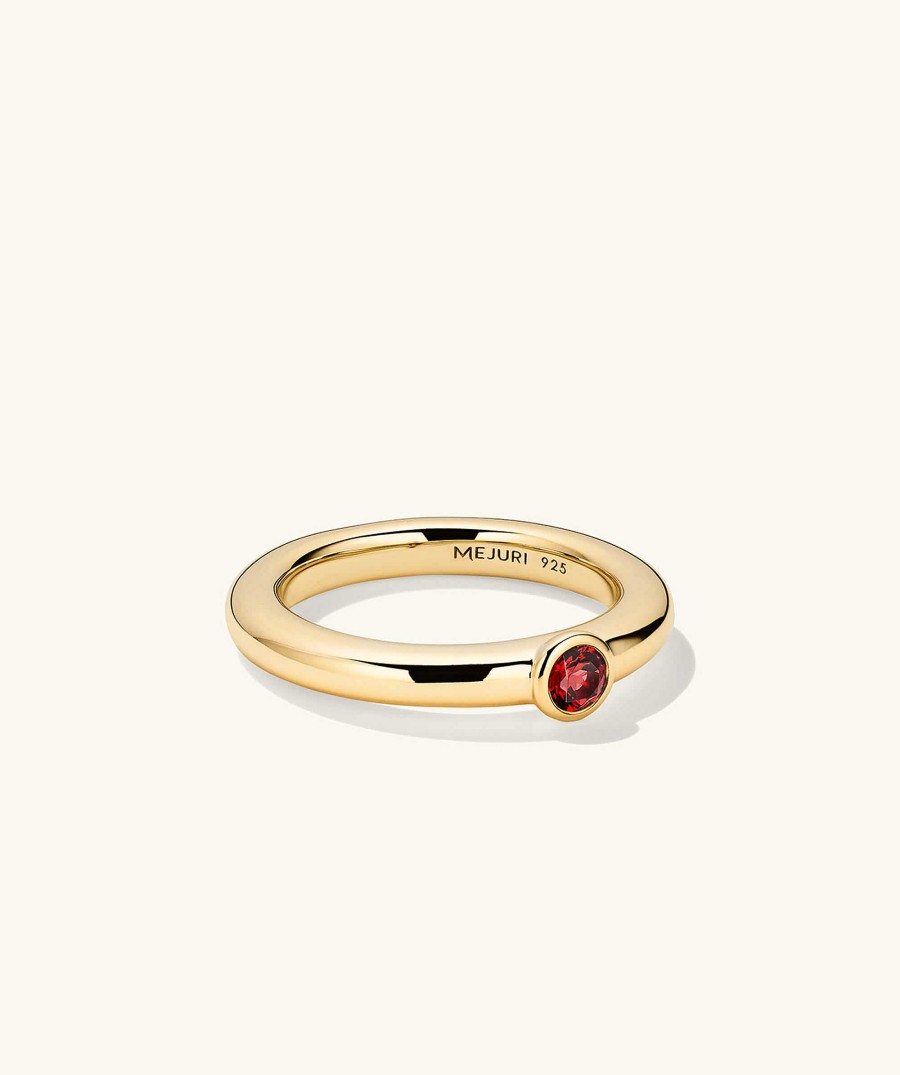 Rings | Mejuri Round Gemstone Stacker Ring