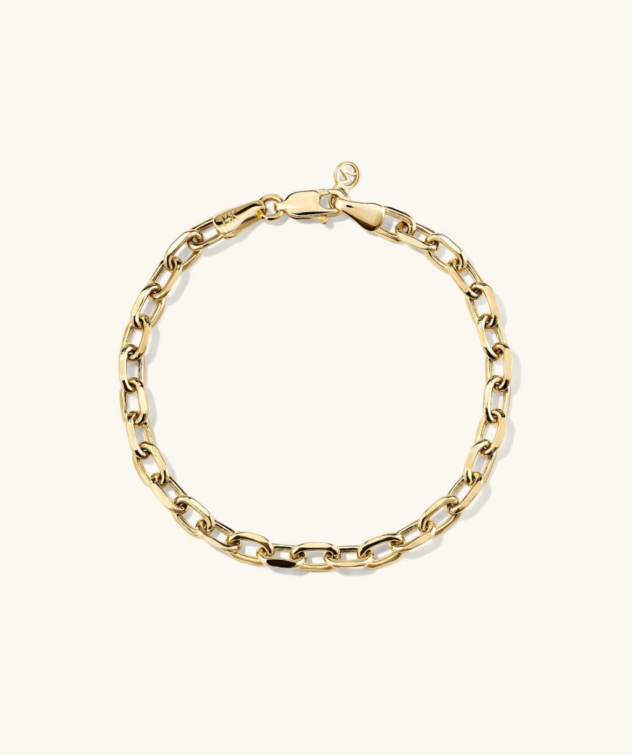 Bracelets | Mejuri Large Square Oval Chain Bracelet