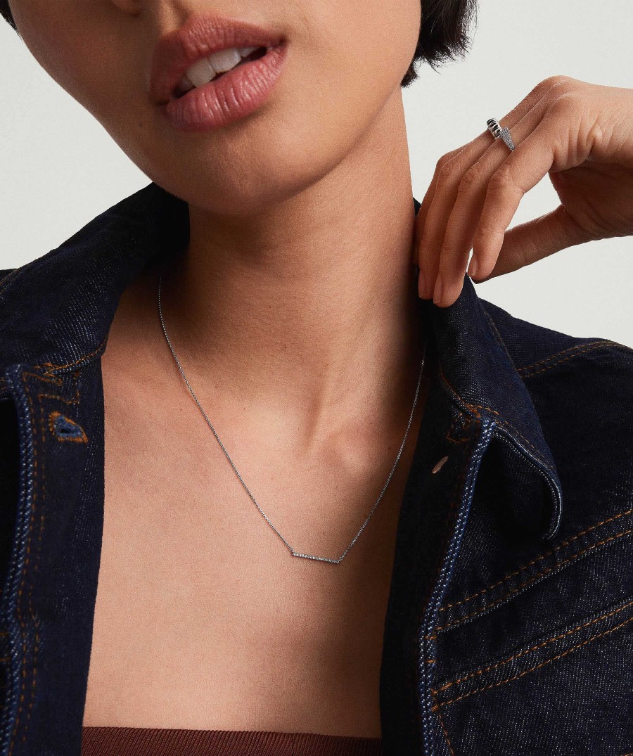 Necklaces | Mejuri Linear Diamond Necklace