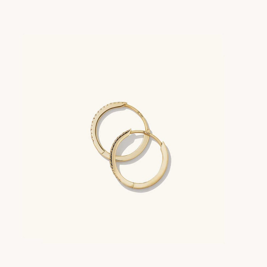 Earrings | Mejuri Pav Diamond Small Hoops