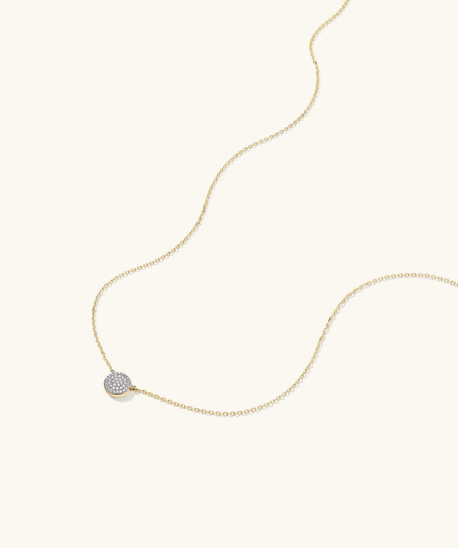 Necklaces | Mejuri Large Pav Diamond Round Necklace