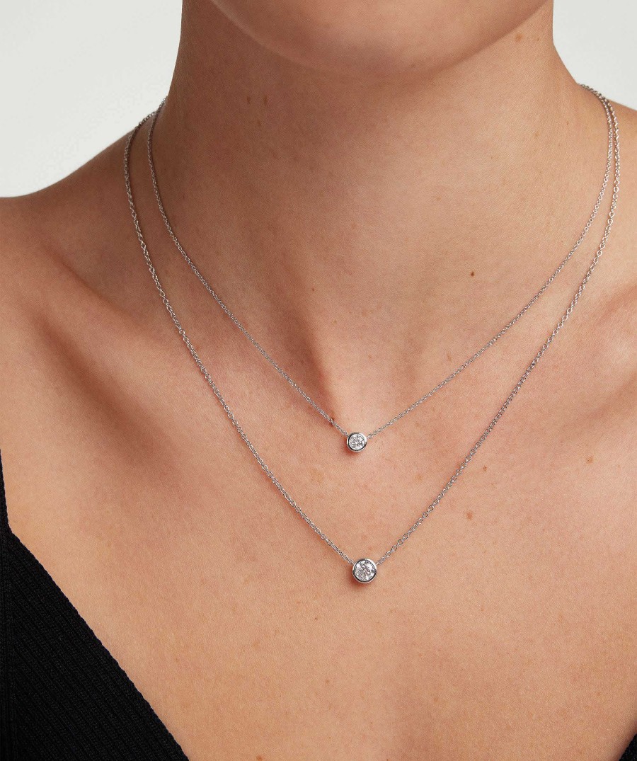 Necklaces | Mejuri Bezel Lab Grown Diamond Necklace 0.25 Ct