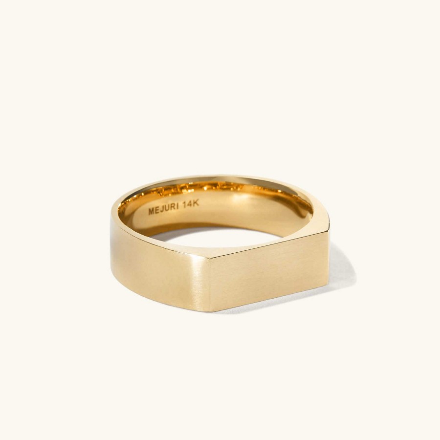 Rings | Mejuri Slim Rectangular Signet Ring