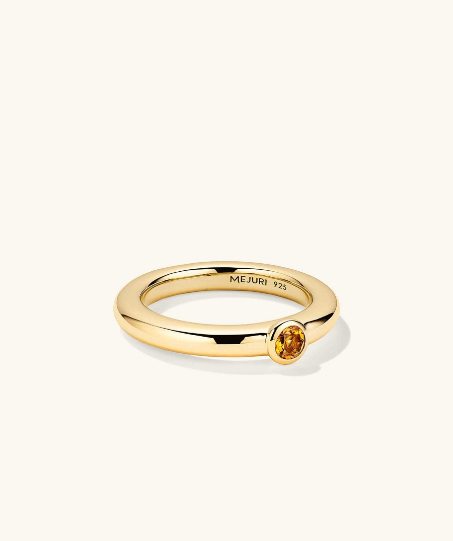 Rings | Mejuri Round Gemstone Stacker Ring