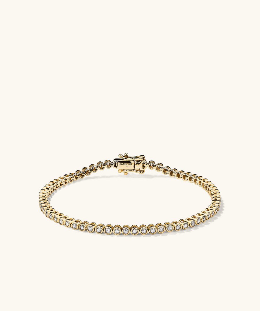 Bracelets | Mejuri Bezel Lab Grown Diamond Tennis Bracelet