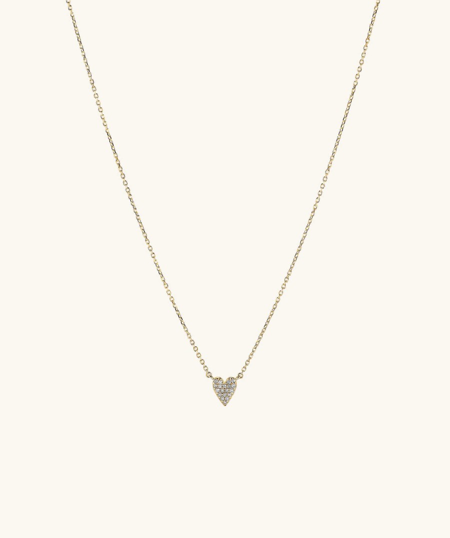 Necklaces | Mejuri Mini Heart Pav Diamond Necklace