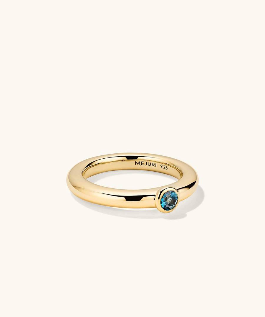 Rings | Mejuri Round Gemstone Stacker Ring