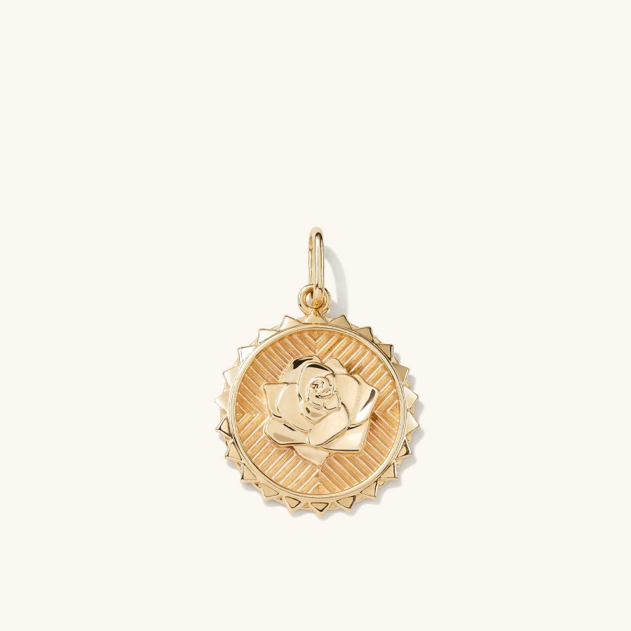 Necklaces | Mejuri Strength: Rose Coin Charm Pendant