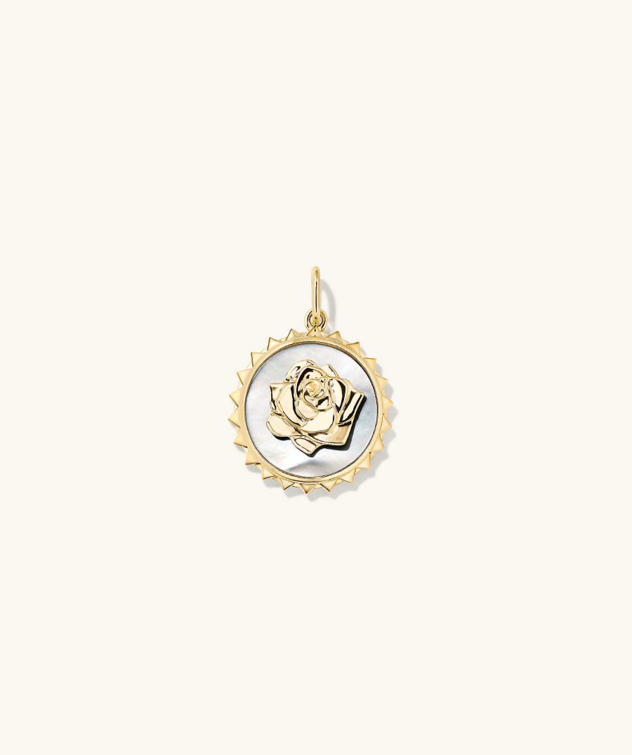 Necklaces | Mejuri Strength: Rose Pearl Coin Charm Pendant