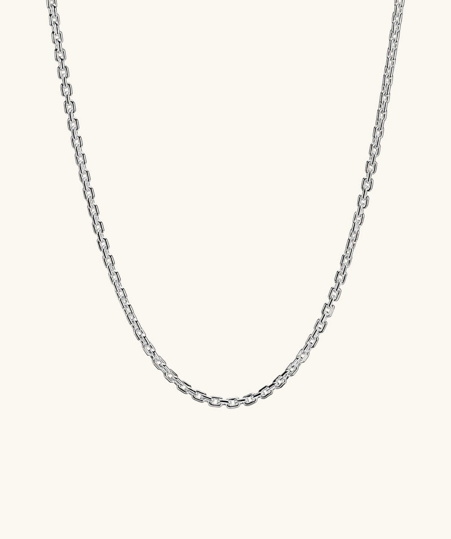 Necklaces | Mejuri Trace Rectangle Chain Necklace