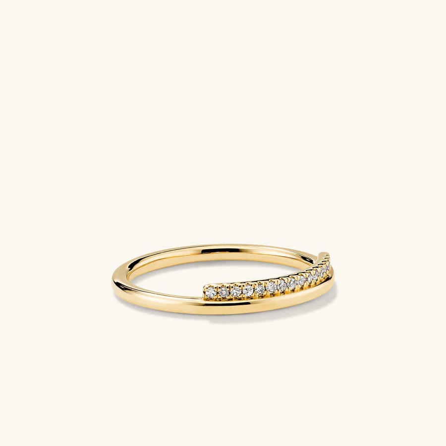 Rings | Mejuri Pav Diamond Bar Stacker Ring