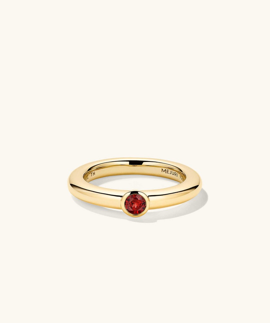 Rings | Mejuri Round Gemstone Stacker Ring