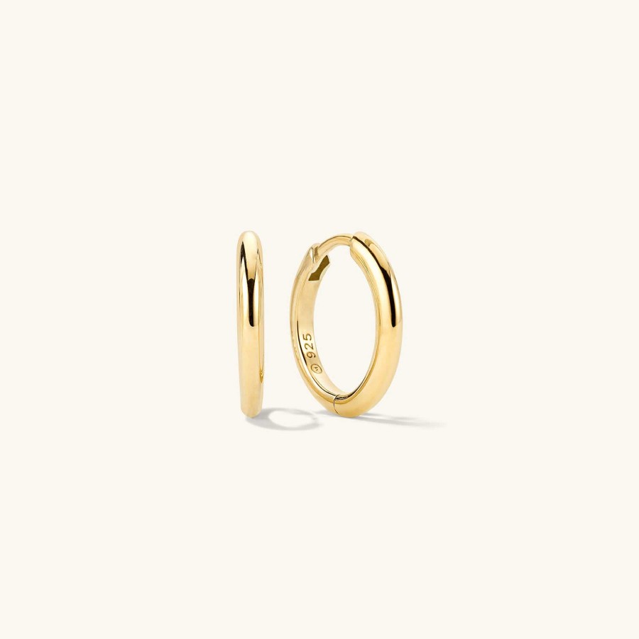 Earrings | Mejuri Tube Medium Hoops