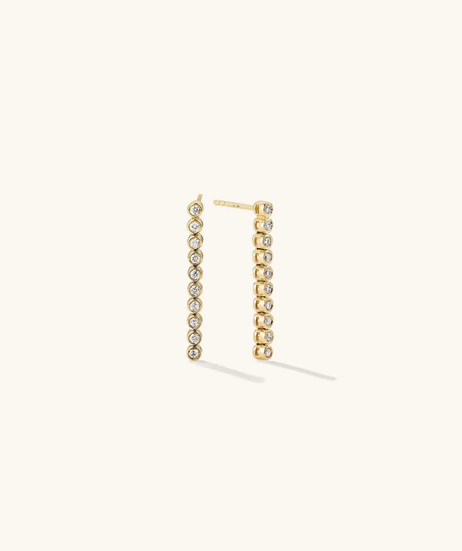 Earrings | Mejuri Bezel Lab Grown Diamond Tennis Earrings