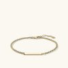 Bracelets | Mejuri Engravable Bar Curb Chain Bracelet