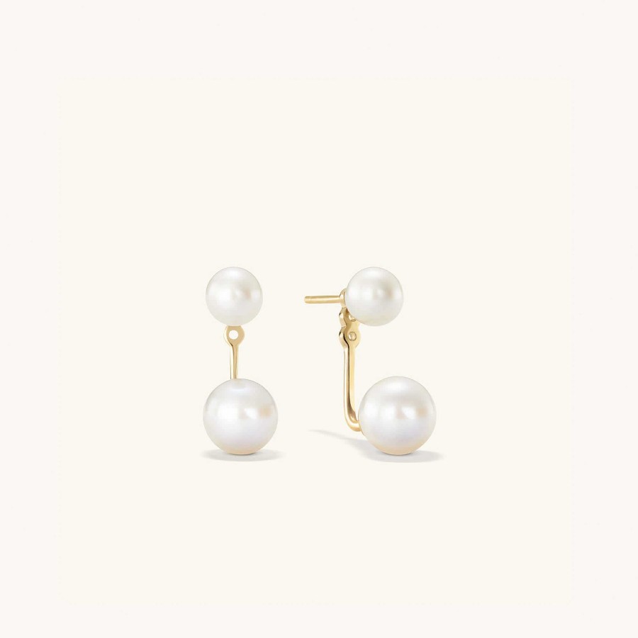 Earrings | Mejuri Bold Pearl Ear Jacket Studs