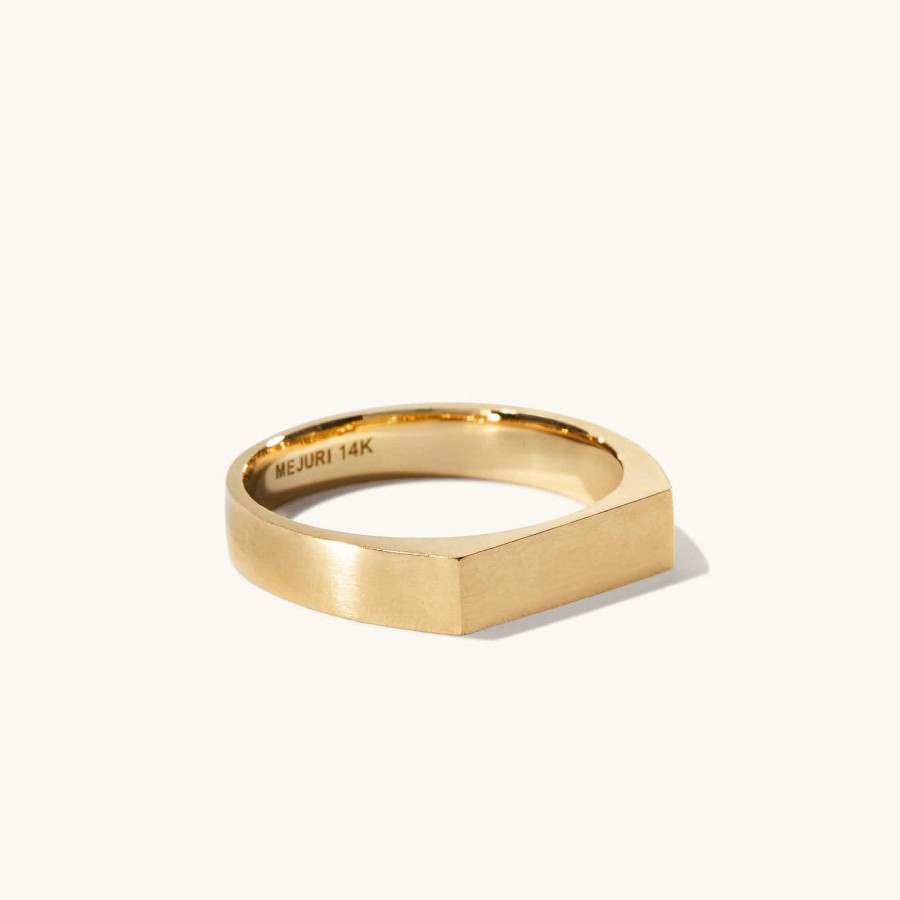 Rings | Mejuri Ultra Slim Rectangular Signet Ring