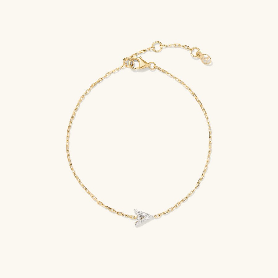 Bracelets | Mejuri Diamond Letter Bracelet