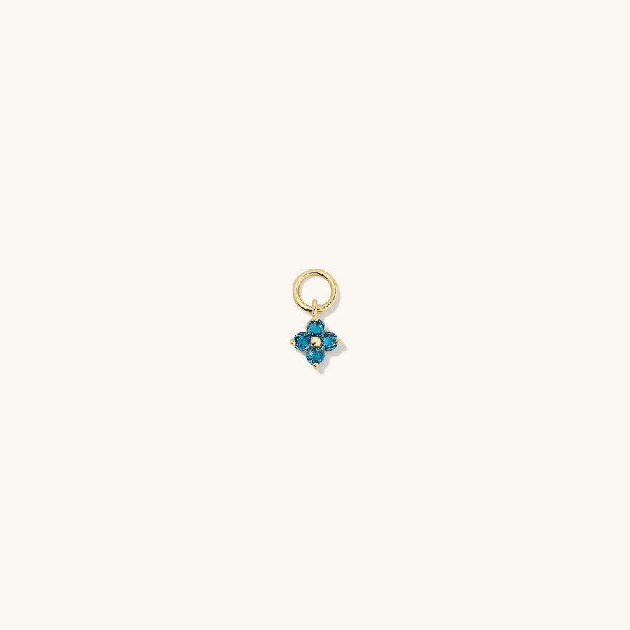 Earrings | Mejuri Single Gemstone Cluster Hoop Charm