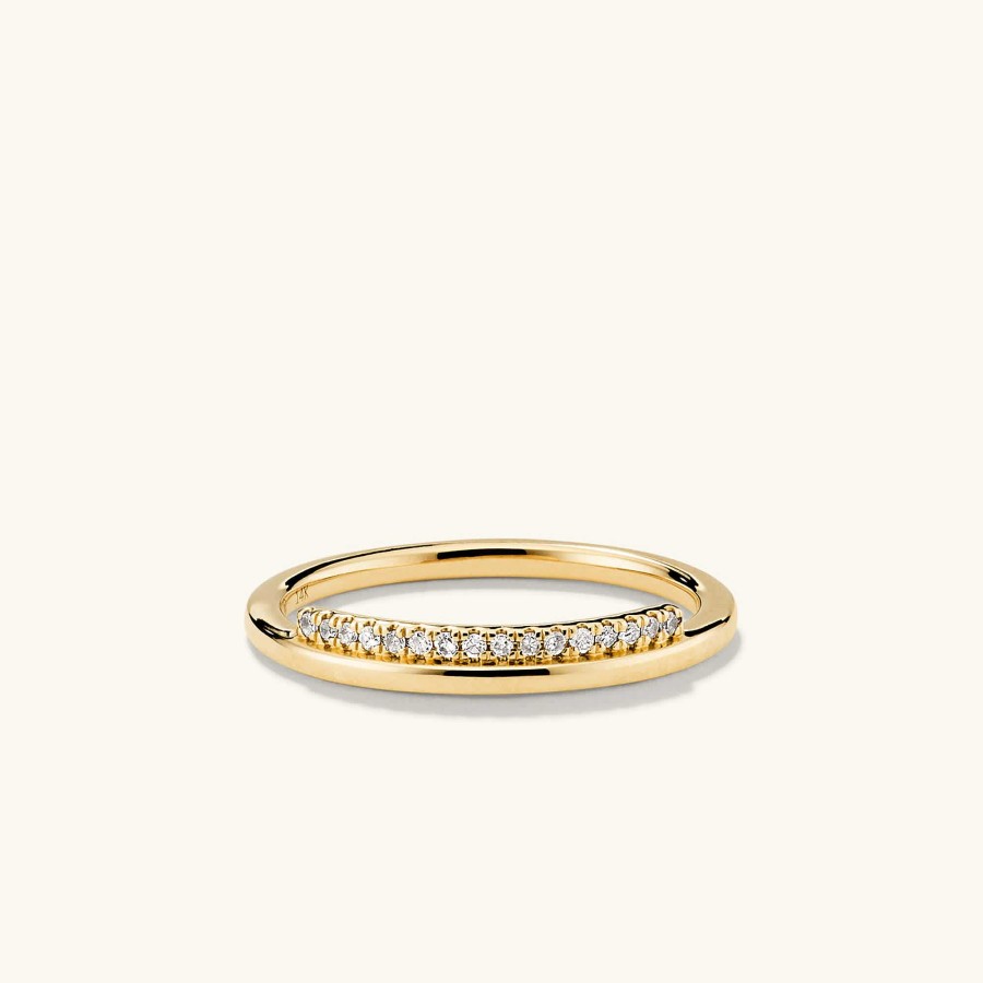 Rings | Mejuri Pav Diamond Bar Stacker Ring