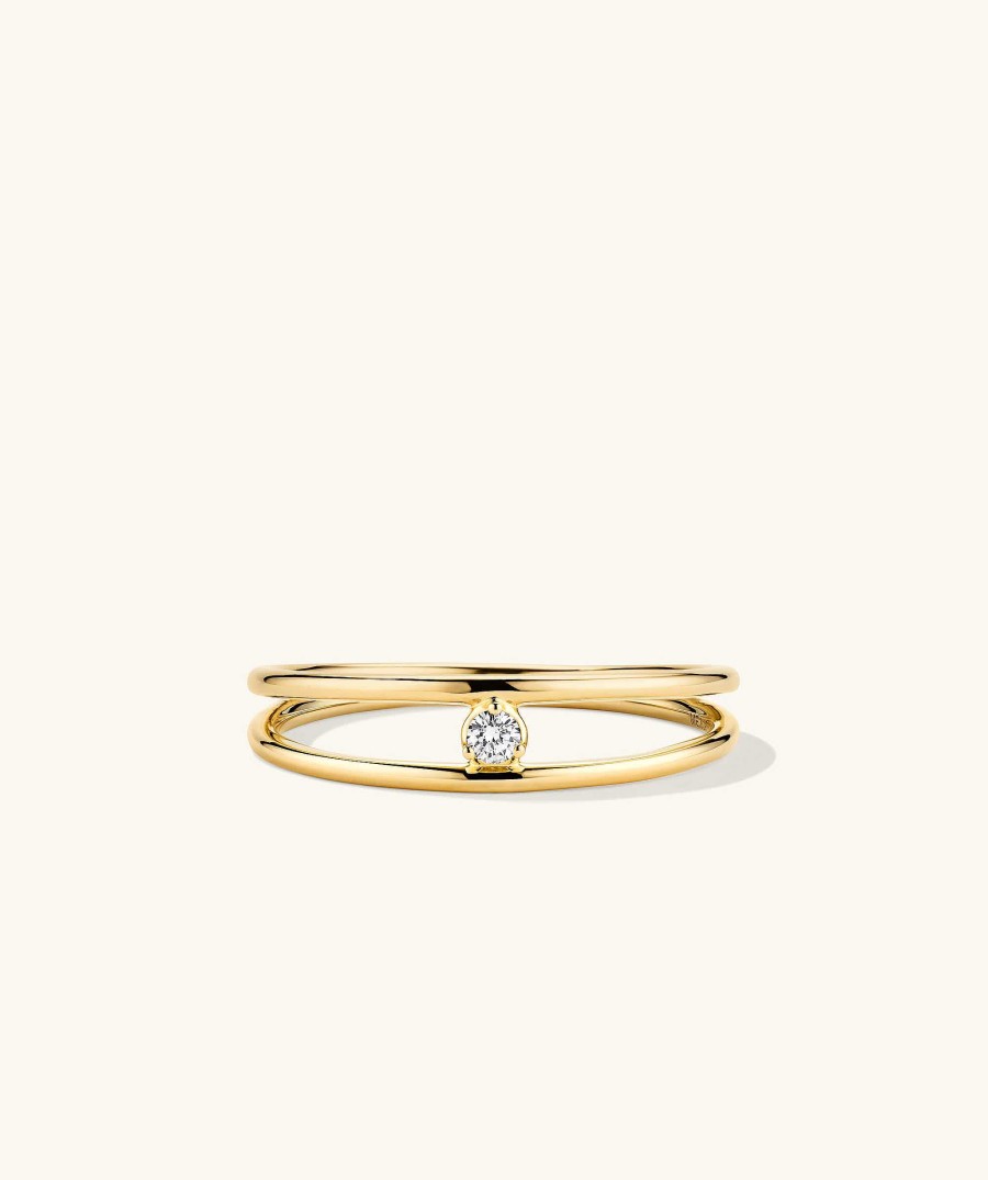 Rings | Mejuri Diamond Double Stacker Ring