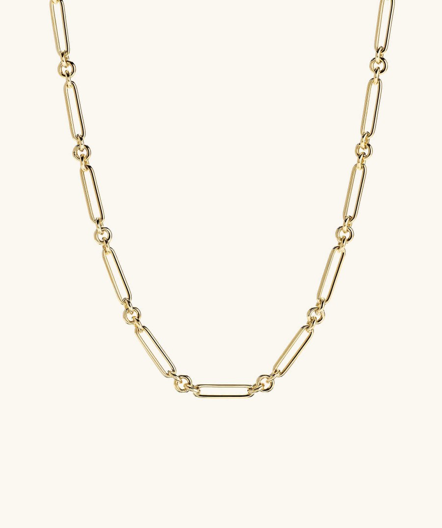 Necklaces | Mejuri Mixed Link Paperclip Chain Charm Necklace