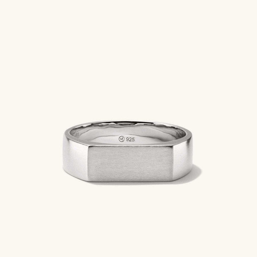 Rings | Mejuri Slim Rectangular Signet Ring