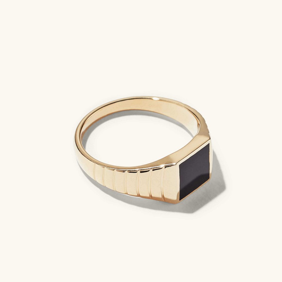 Rings | Mejuri Black Onyx Square Signet Ring