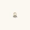 Earrings | Mejuri Single Triple Marquise Diamond Hoop Charm