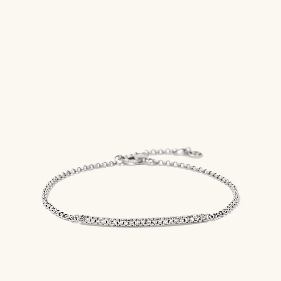 Bracelets | Mejuri Pav Diamond Bar Bracelet