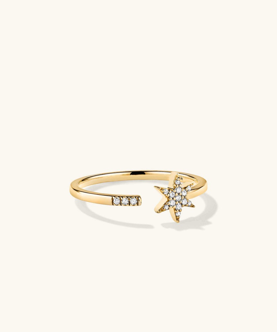 Rings | Mejuri Pav Diamond Star Open Ring