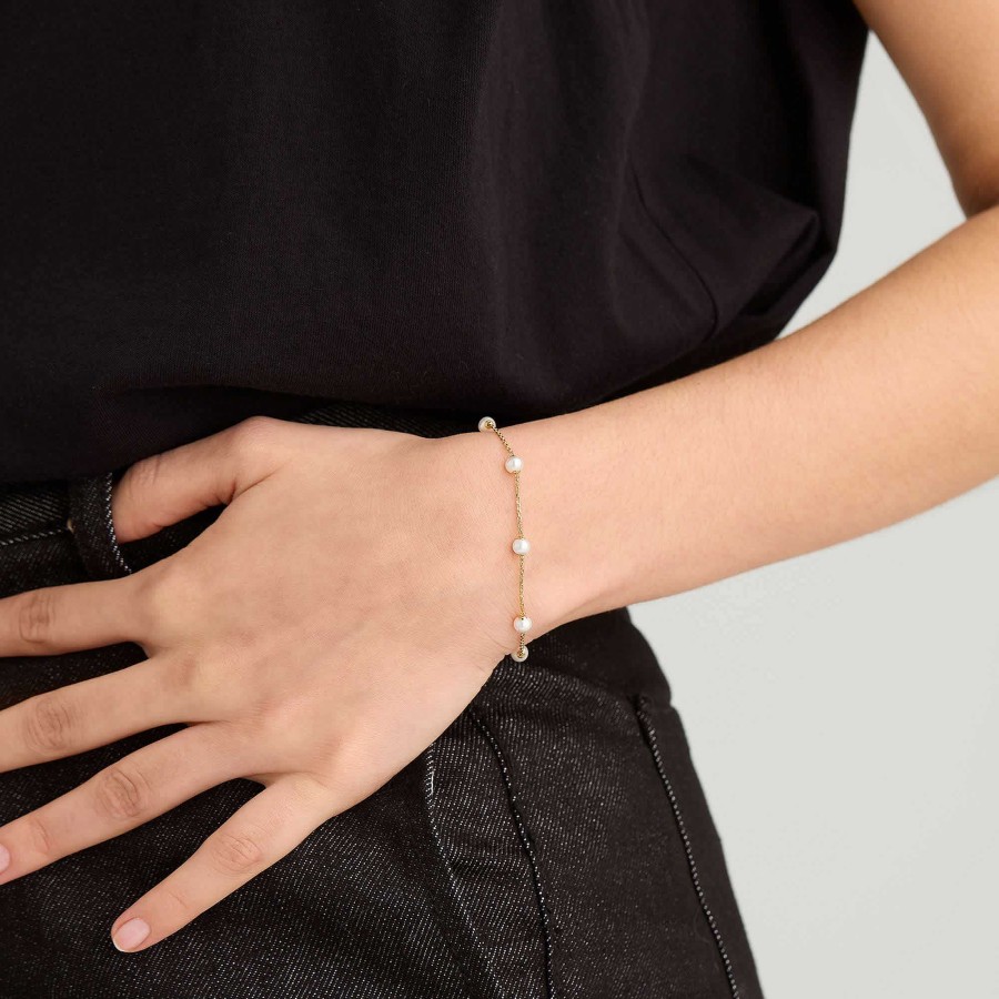 Bracelets | Mejuri Mini Pearl Satellite Bracelet