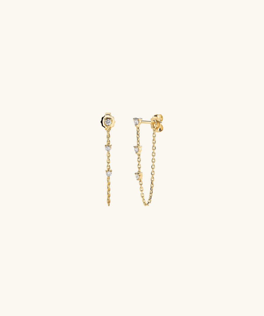 Earrings | Mejuri Mini Diamond Chain Studs