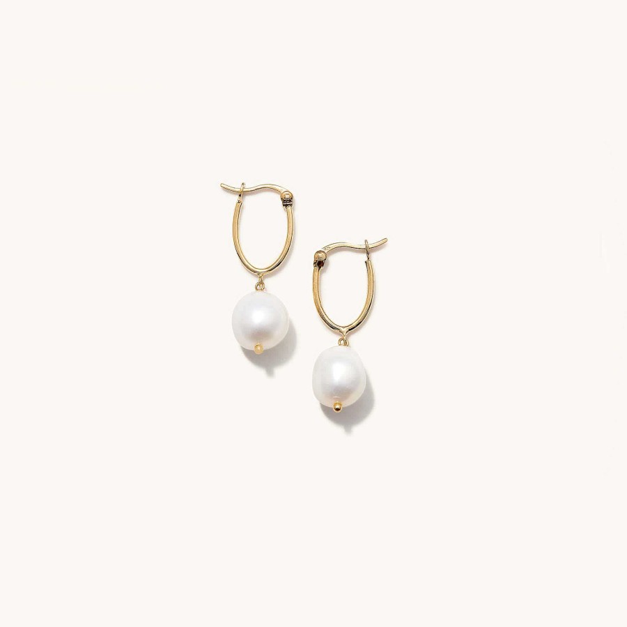 Earrings | Mejuri Organic Pearl Hoops