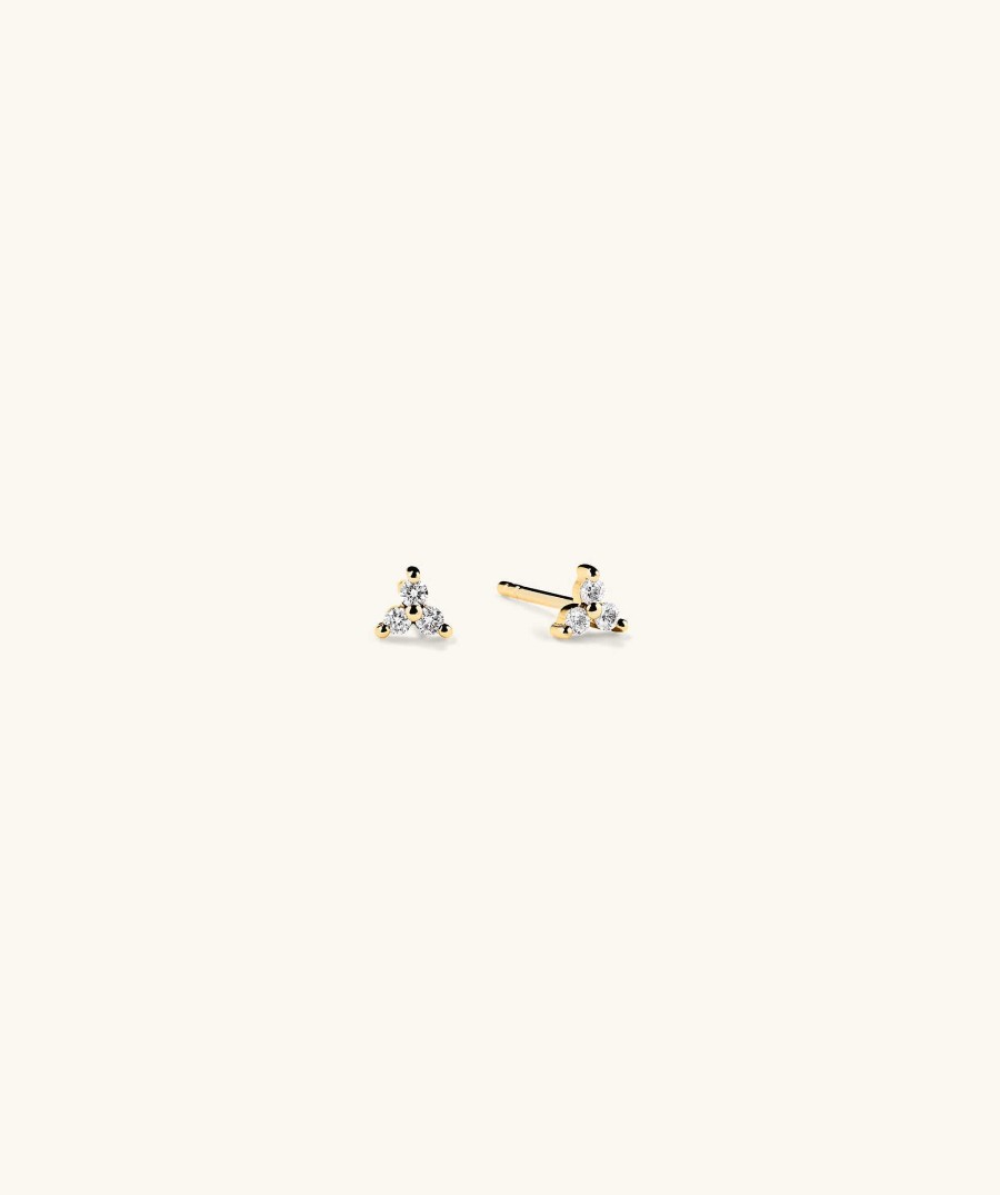 Earrings | Mejuri Mini Lotus Diamond Studs