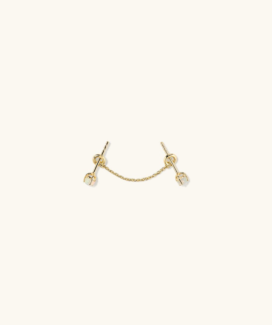 Earrings | Mejuri Single Stud Chain Connector