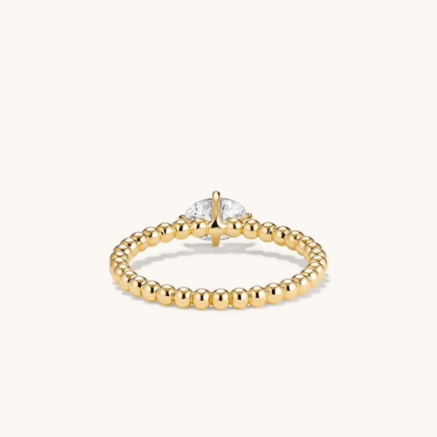 Rings | Mejuri Oval Diamond Bold Beaded Ring