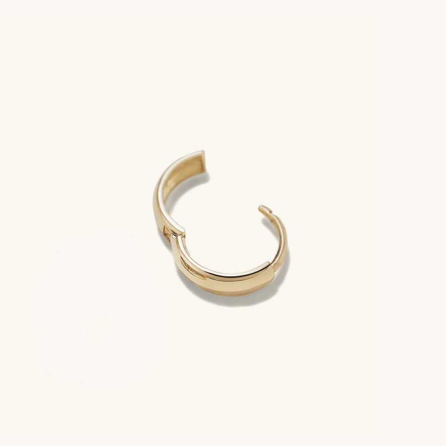 Earrings | Mejuri Single Bold Huggie Hoop