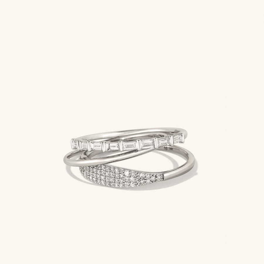 Rings | Mejuri Baguette Diamond Half Eternity Band