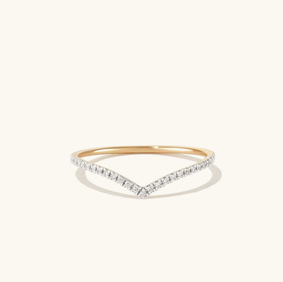 Rings | Mejuri Pav Diamond Wishbone Ring