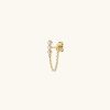 Earrings | Mejuri Single Diamond Trio Chain Stud