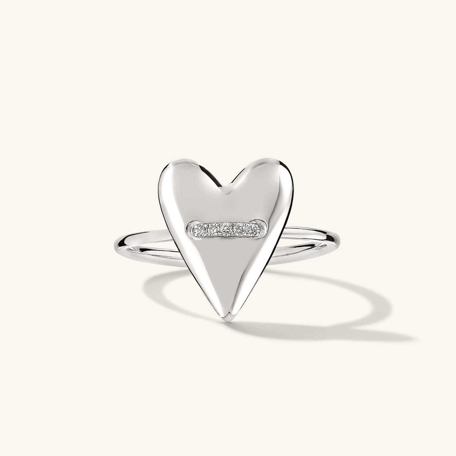 Rings | Mejuri Heart Pav Diamond Ring