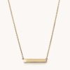 Necklaces | Mejuri Horizontal Engravable Bar Necklace