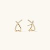 Earrings | Mejuri Pav Diamond X Oversized Studs