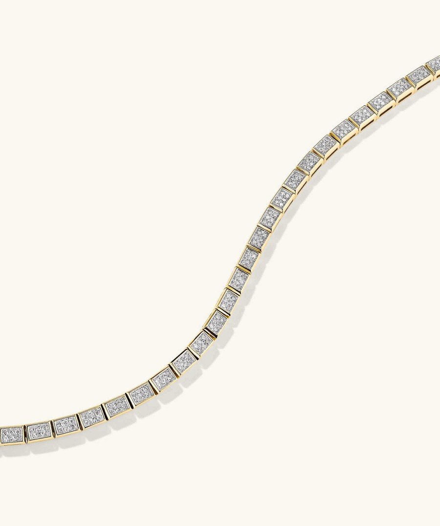 Bracelets | Mejuri Rectangular Micro-Pav Diamond Tennis Bracelet