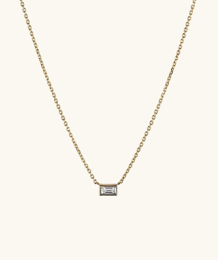 Necklaces | Mejuri Mini Baguette Diamond Necklace