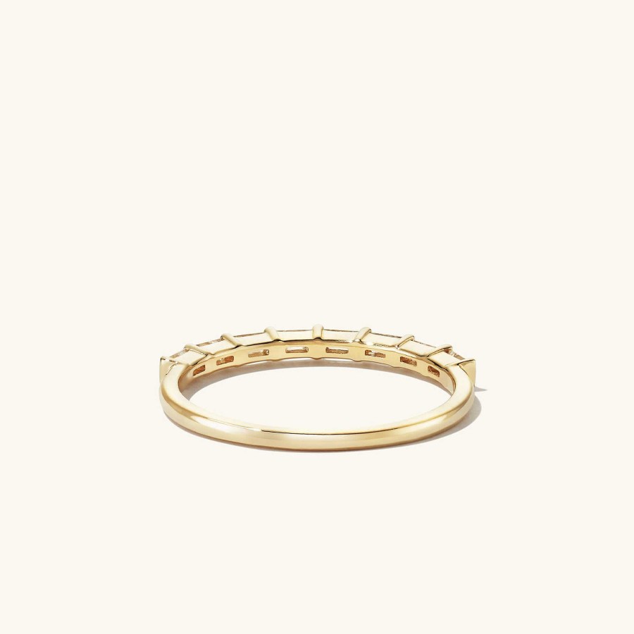 Rings | Mejuri Baguette Diamond Half Eternity Band