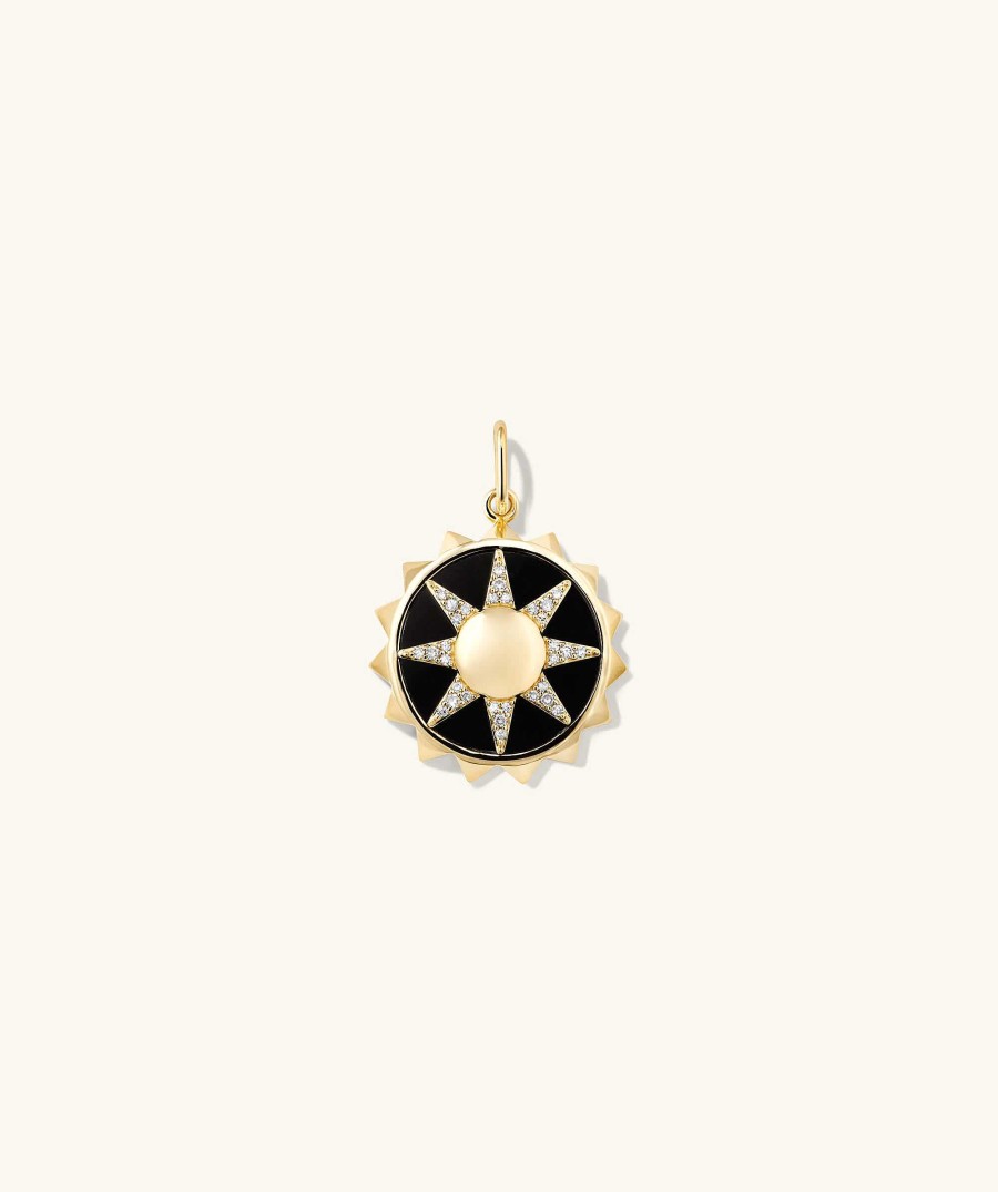 Necklaces | Mejuri Energy: Sun Pav Diamond Coin Charm Pendant