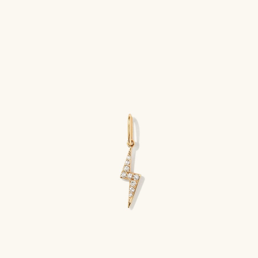 Necklaces | Mejuri Pav Diamond Lightning Bolt Charm