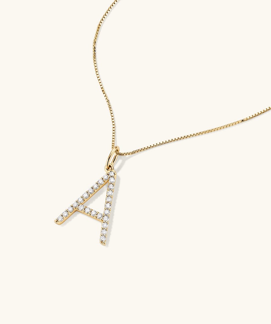 Necklaces | Mejuri Lab Grown Diamond Oversized Letter Charm